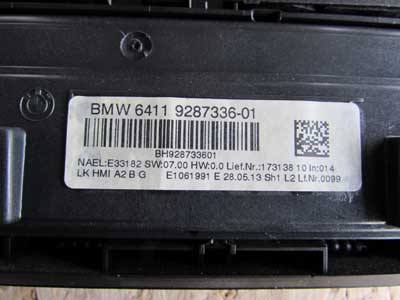 BMW AC Heater Climate and Radio CD Controls Head Unit 64119287336 F30 320i 328i 335i F32 4 Series7